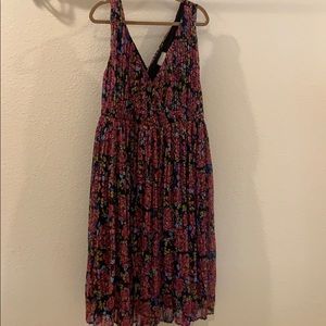 Modcloth Floral Chiffon Midi Dress 1X